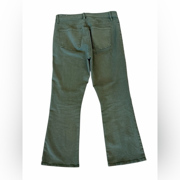 Loft High Rise Kick Crop Jeans in Olive - Picture 3 of 5